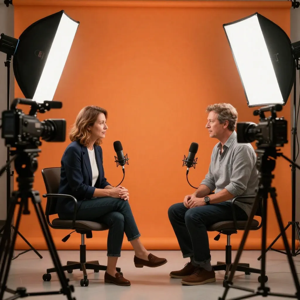 Grabación de entrevista con artista